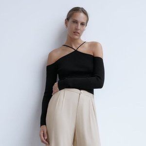 Zara Cut Out Knit Top